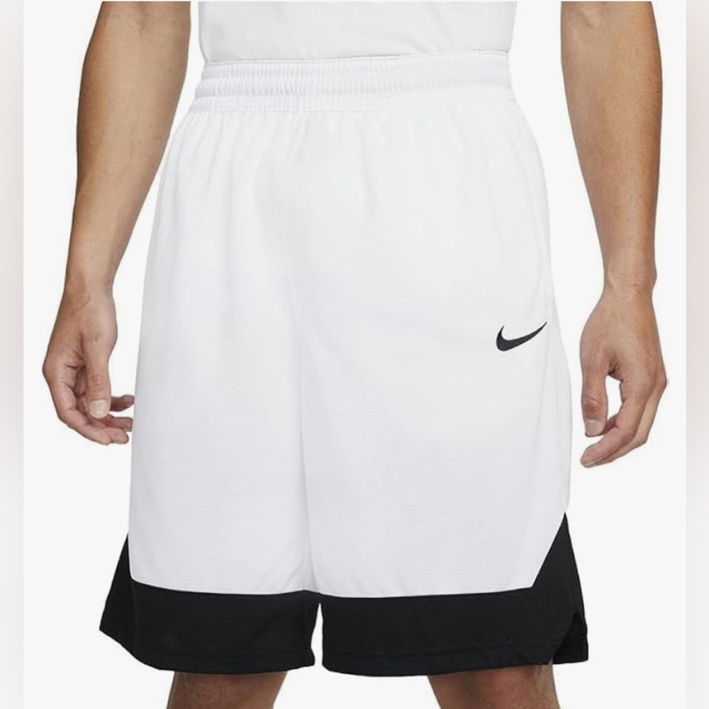 Nike Boys Training Shorts in White and Black| M 10/12